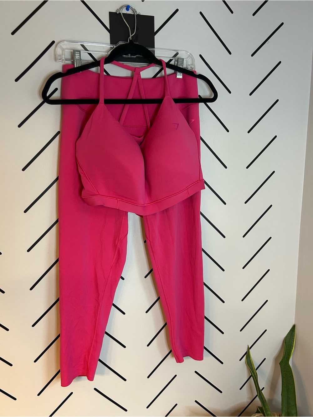 Gymshark SET seamless leggings and sports bra set hot pink